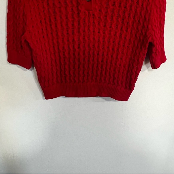 Gap Linen Cotton Textured Polo Sweater - Picture 4 of 12